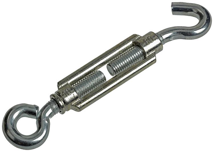 Mack 1006875 - 1 tendeur : oeil + crochet galvanisé m10x80mm bl | 5 pièces