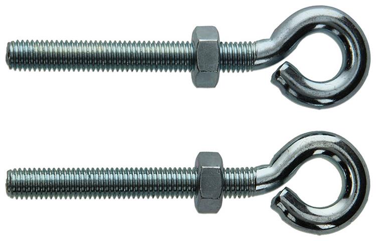 Mack 1006882 - 2 boulons à œil galvanisés + écrou m10x80 bl | 5 pièces