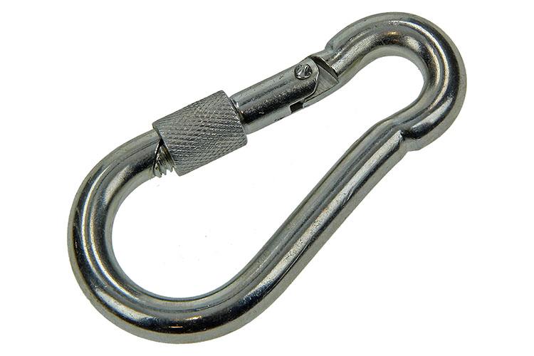 Mack 1006894 - 1 mousqueton + cadenas. galvanisé 10mm bl | 5 pièces
