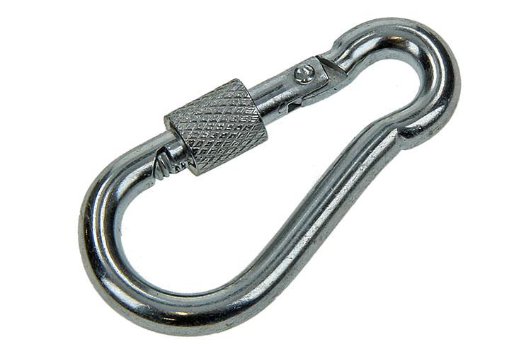 Mack 1006896 - 1 mousqueton + cadenas. galvanisé 6mm bl | 5 pièces