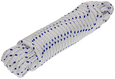 Mack 1006922 - pp tressé blanc bleu brin8mm 10m | 5 pièces