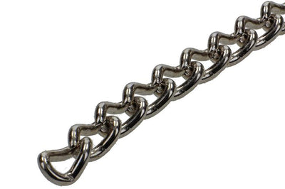 Mack 1006932 - chaîne gourmette nickelée ø 2.5mm l 8mm 2m | 5 pièces