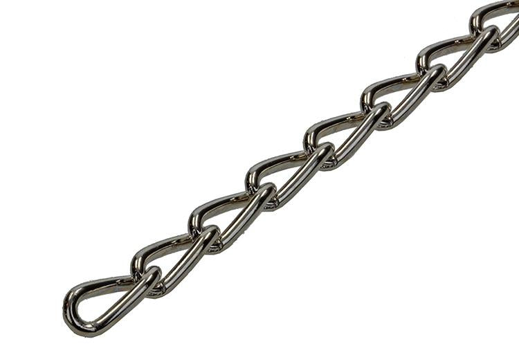 Mack 1006934 - chaîne gourmette nickelée ø 2mm l 12.4mm 2m | 5 pièces