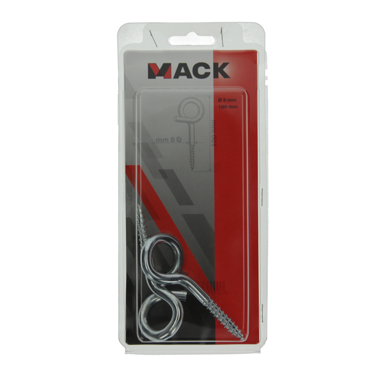Mack 1006904 - 2 crochets à friser 100mm galvanisés | 5 pièces