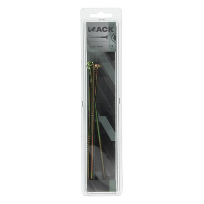 Mack 1006984 - puce plsrf. vzkop-selfb jaune galvanisé 4pcs 6 x 180mm | 5 pièces