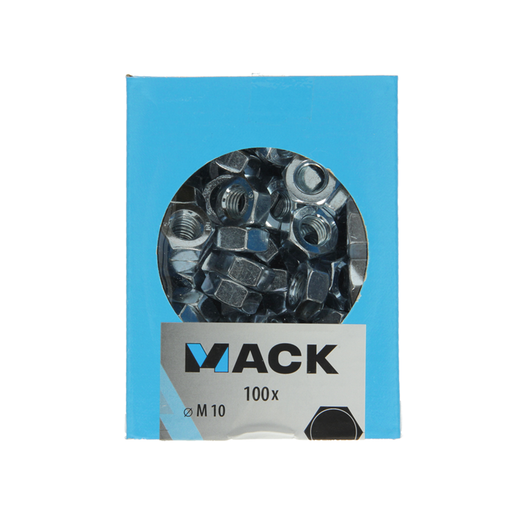 Mack 1007098 - écrous hexagonaux 100 pièces m10 | 5 pièces