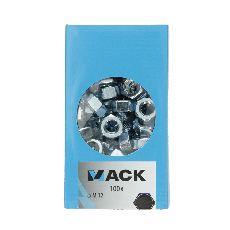 Mack 1007099 - écrous hexagonaux 100 pièces m12 | 5 pièces