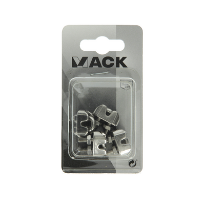 Mack 1008434 - 4 serre-fils en acier 3mm en acier inoxydable | 10 pièces