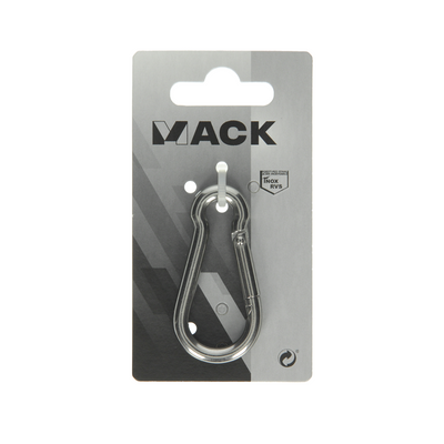 Mack 1008439 - 1 mousqueton + ressort 6 x 60mm inox | 10 pièces
