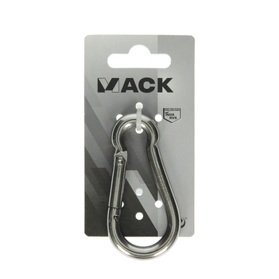 Mack 1008440 - 1 mousqueton + ressort 8 x 80mm inox | 10 pièces