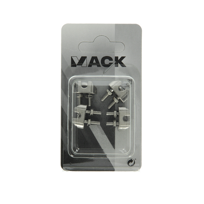 Mack 1008442 - 4 serre-fils en acier 2mm en acier inoxydable | 10 pièces