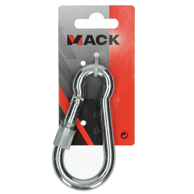 Mack 1008447 - 1 mousqueton + sangle de verrouillage. 10 x 100 mm galvanisé | 10 pièces