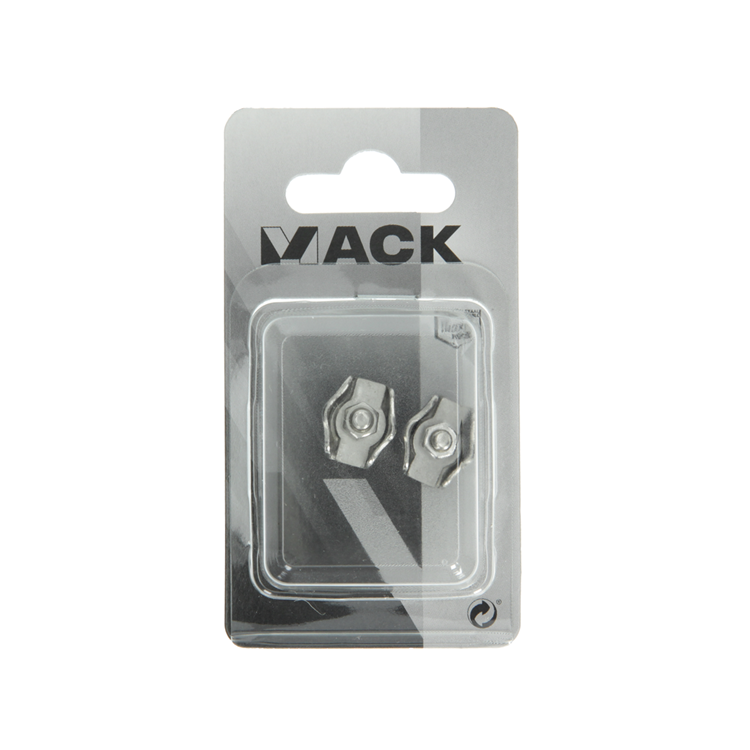 Mack 1008449 - 2 serre-fils en acier 3mm simplex inox | 10 pièces