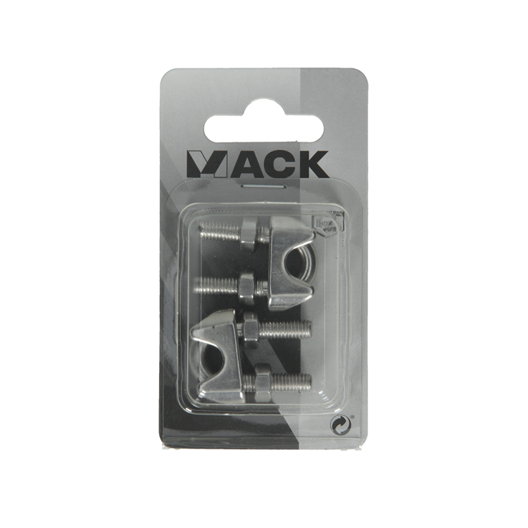 Mack 1008450 - 2 serre-fils en acier 6-8mm en acier inoxydable | 10 pièces