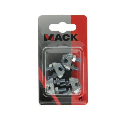 Mack 1008451 - 4 serre-fils en acier 5mm galvanisé | 10 pièces