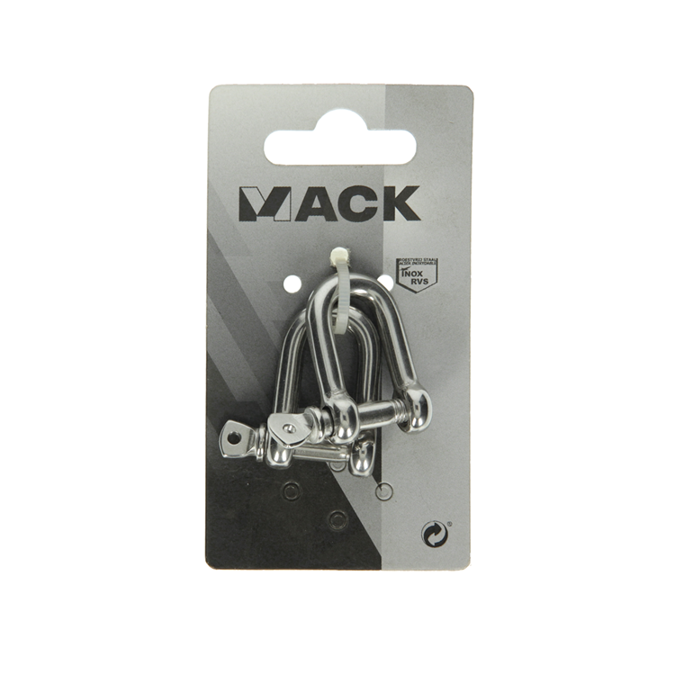 Mack 1008456 - 2 mors droits 6mm inox | 10 pièces