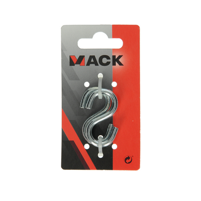 Mack 1008467 - 2 crochets en S ouverts 5,0 x 45 galvanisés | 10 pièces