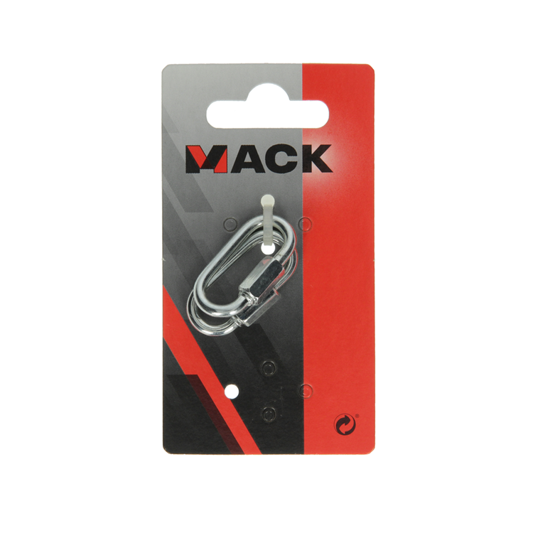 Mack 1008480 - 2 maillons vides + écrou 3,5mm galvanisé | 10 pièces