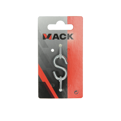 Mack 1008483 - 2 crochets en S ouverts 4,0 x 35 mm galvanisés | 10 pièces