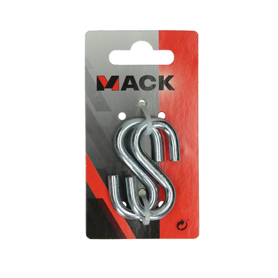 Mack 1008490 - 2 crochets en S ouverts 6,0 x 54 galvanisés | 10 pièces