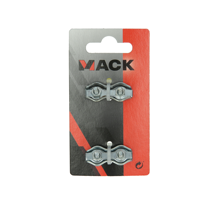 Mack 1008498 - 2 serre-fils en acier 3mm duplex galvanisé | 10 pièces