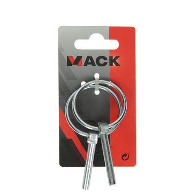 Mack 1008536 - 2 goupilles de verrouillage pliables 6mm galvanisées | 10 pièces