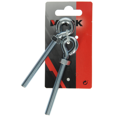 Mack 1008551 - 2 boulons à œil + écrou m8 x 80mm galvanisé | 10 pièces
