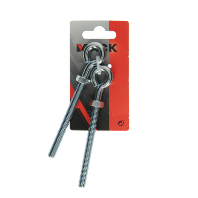 Mack 1008552 - 2 boulons à œil + écrou m8 x 100mm galvanisé | 10 pièces