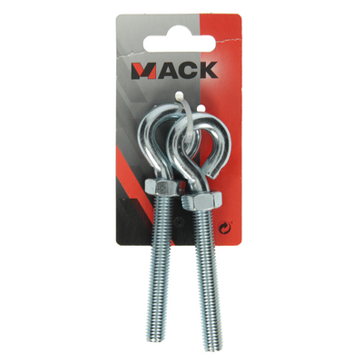 Mack 1008554 - 2 boulons à œil + écrou m10 x 80mm galvanisé | 10 pièces
