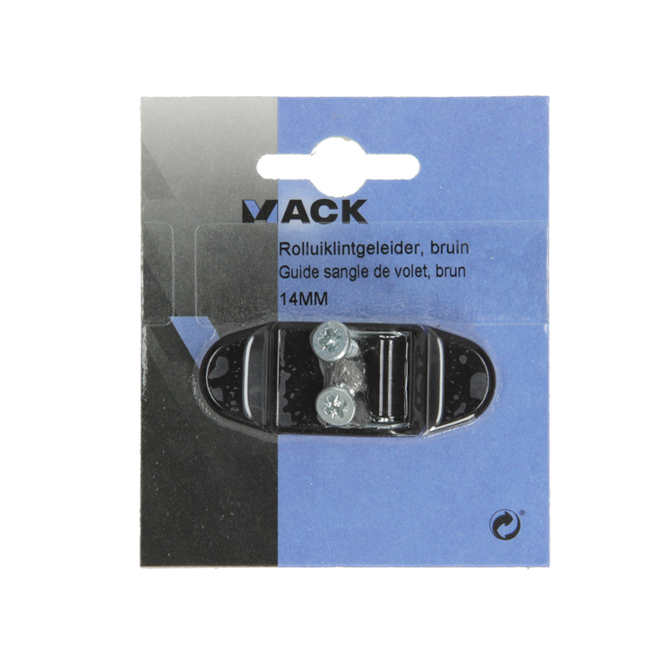 Mack 1010105 - 1 guide-ruban pour volet roulant marron 14mm | 5 pièces