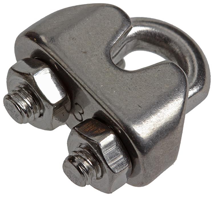 Mack 1008434 - 4 serre-fils en acier 3mm en acier inoxydable | 10 pièces