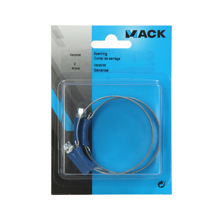 Mack 1015918 - 2 anneaux de tension galvanisés carte 44x56mm | 10 pièces
