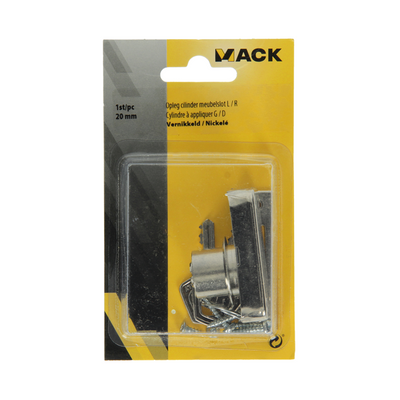 Mack 1015831 - 1 meuble cylindre support l.l. nickelé 20 mm | 5 pièces