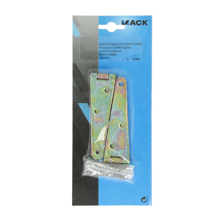 Mack 1013340 - 2 tiges de queue gel.bl.galvanisées100 mm | 2 pièces