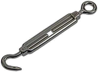 Mack 1008436 - 2 tendeurs oeil + crochet m5 x 50mm inox | 10 pièces