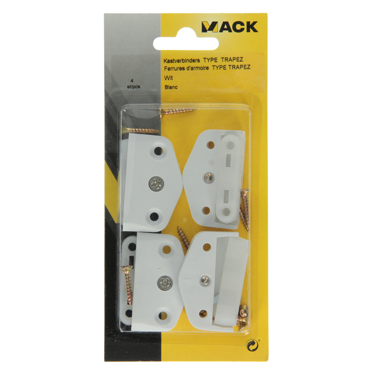 Mack 1015832 - Connecteurs 4 panneaux trapèze blanc | 5 pièces