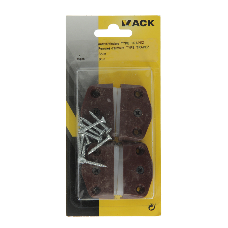 Mack 1013470 - Connecteurs 4 panneaux trapèze marron | 5 pièces