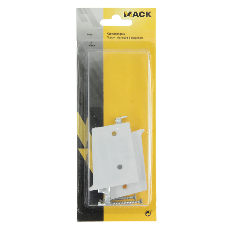 Mack 1015834 - 2 cintres pour armoires blanc | 10 pièces