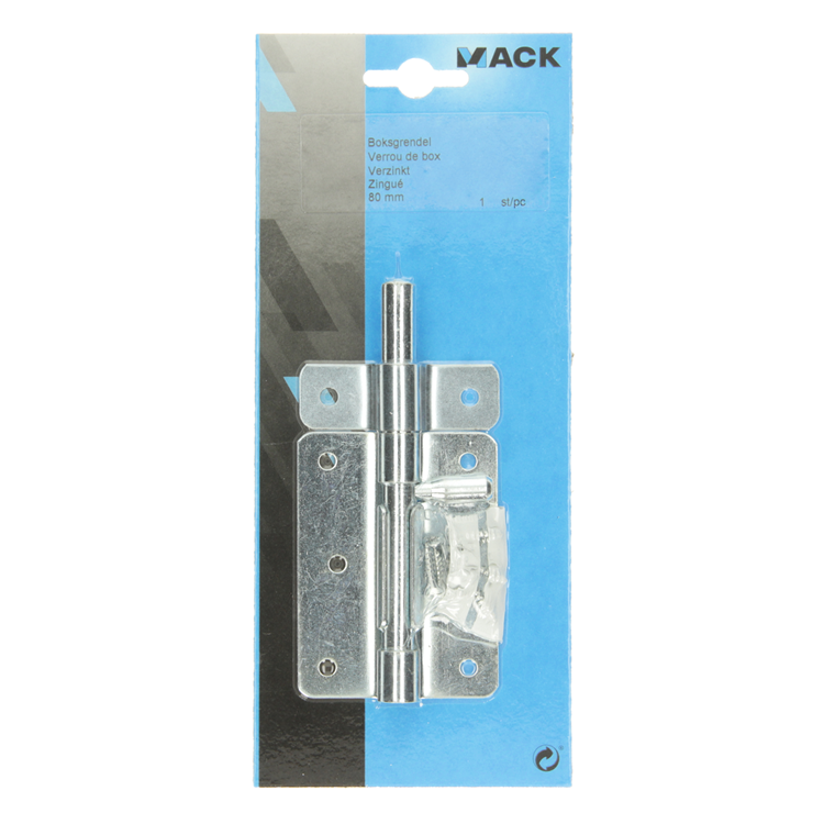 Mack 1013327 - 1 boulon de boîte galvanisé 80mm | 5 pièces
