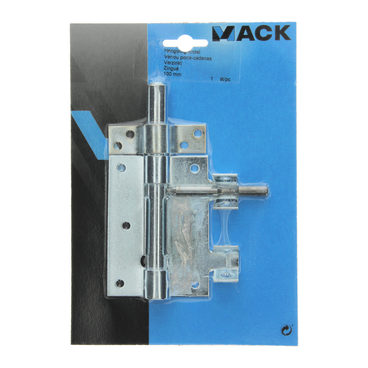 Mack 1015861 - 1 pêne pour cadenas galvanisé 100mm 1019 | 5 pièces
