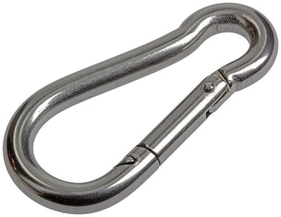 Mack 1008440 - 1 mousqueton + ressort 8 x 80mm inox | 10 pièces