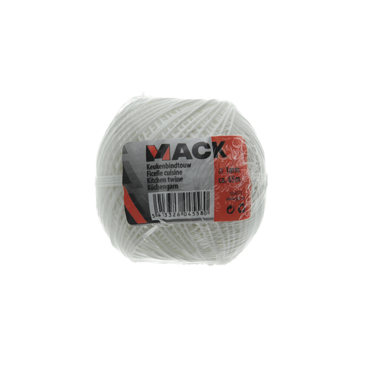 Mack 1014173 - ficelle de cuisine lin blanchi 1mm environ 65m | 5 pièces
