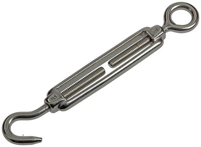 Mack 1008441 - 2 tendeurs oeil + crochet m6 x 60mm inox | 10 pièces