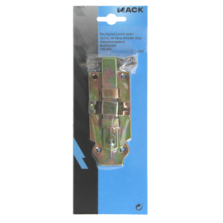 Mack 1014267 - coulisse de porte modèle large, bichromaté 100mm | 5 pièces