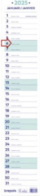 Calendrier ruban du mois de Brepols Post-it, 2025