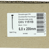 1015662 - carton 5 kg. clous tête plate 6,5x200 mm | 2 pièces
