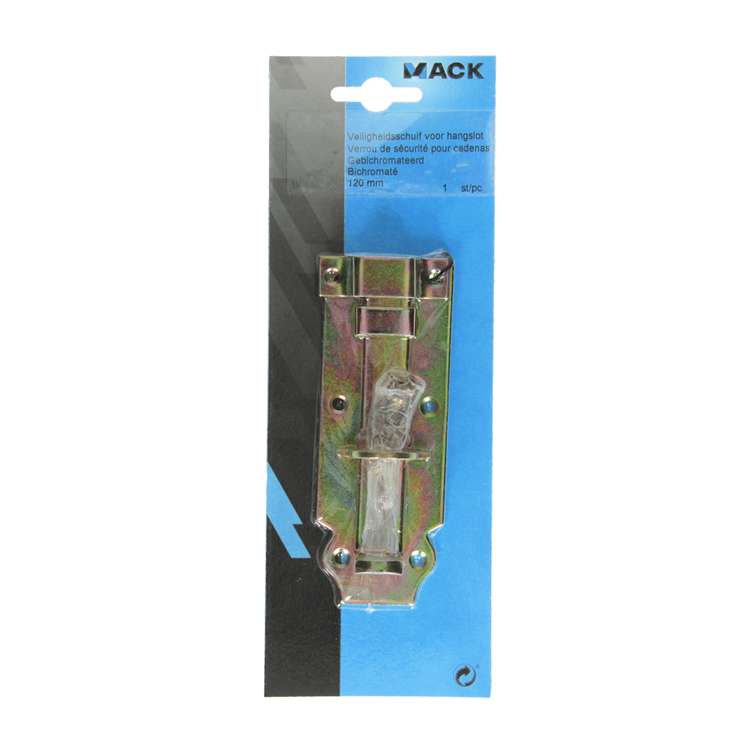Mack 1014278 - modèle léger à glissière pour cadenas, bichromaté 120mm | 5 pièces