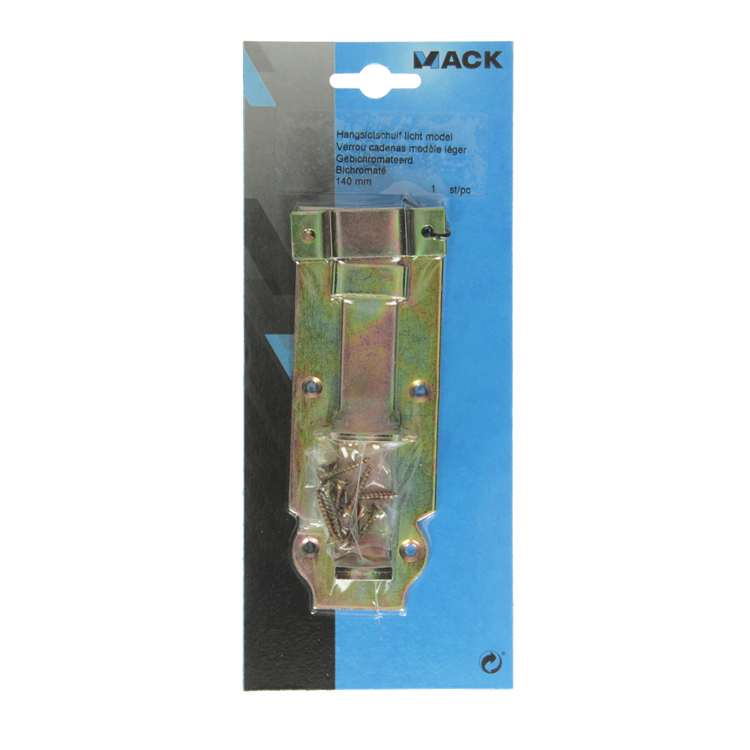 Mack 1014279 - modèle léger à glissière à cadenas, bichromaté 140mm | 5 pièces