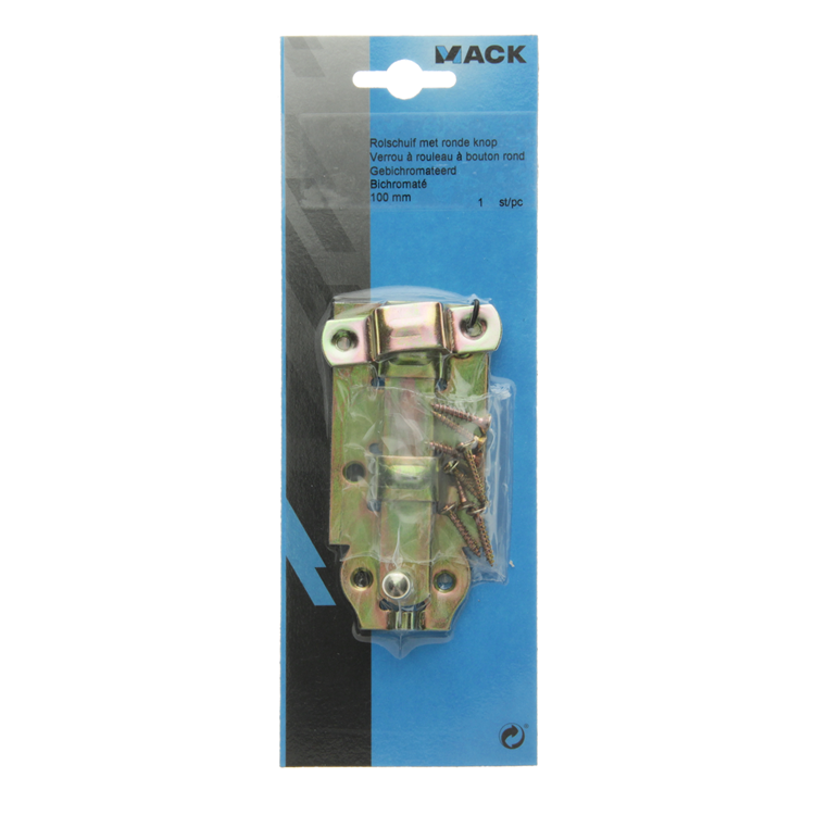 Mack 1014272 - volet roulant avec bouton rond, bichromaté 100mm | 5 pièces