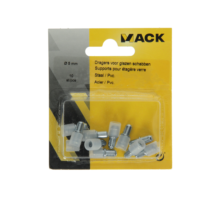 Mack 1013702 - 10 supports pour étagères en verre ø 5 mm | 5 pièces